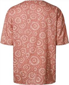 img 2 attached to Unleash Your Vintage Side With LucMatton Men'S Lace-Up Half Sleeve Shirts For Summer And Beach Getaways