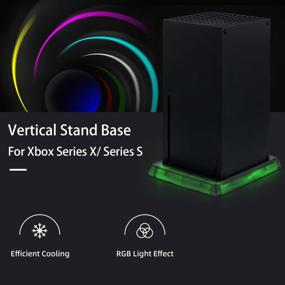 img 3 attached to Mcbazel LED Lights Stand For Xbox Series X/S Console, Music Sync Multi-Colour Vertical Console Stand Base With IR Remote/APP/USB Control For Xbox Series X/S Game Console - Black