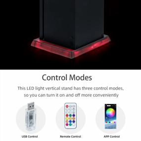 img 1 attached to Mcbazel LED Lights Stand For Xbox Series X/S Console, Music Sync Multi-Colour Vertical Console Stand Base With IR Remote/APP/USB Control For Xbox Series X/S Game Console - Black