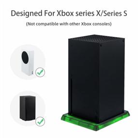 img 2 attached to Mcbazel LED Lights Stand For Xbox Series X/S Console, Music Sync Multi-Colour Vertical Console Stand Base With IR Remote/APP/USB Control For Xbox Series X/S Game Console - Black