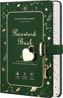 organize your passwords with rettacy password book: secure heart-shaped lock design, alphabetical tabs, and durable paper for home & office use logo