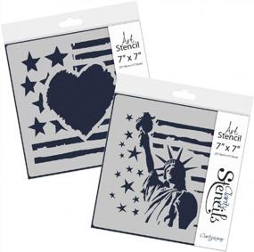 img 1 attached to 7 Unique Patriotic Stencils - Show Your American Love & Liberty!