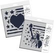 7 unique patriotic stencils - show your american love & liberty! logo