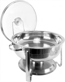 img 1 attached to BriSunshine 4QT/3.7L Stainless Steel Chafing Dish Food Pan (2 Pack)