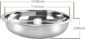 img 3 attached to BriSunshine 4QT/3.7L Stainless Steel Chafing Dish Food Pan (2 Pack)