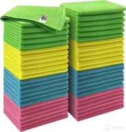 🧽 faleya.wzw microfiber cleaning cloth, 12x16in 48 pack, all-purpose cleaning polishing dusting towels for window, bathroom, car, kitchen - reusable lint free softer ultra absorbent rags logo