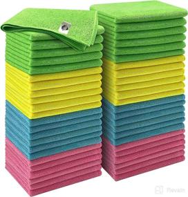 img 1 attached to 🧽 FALEYA.WZW Microfiber Cleaning Cloth, 12x16in 48 Pack, All-Purpose Cleaning Polishing Dusting Towels for Window, Bathroom, Car, Kitchen - Reusable Lint Free Softer Ultra Absorbent Rags