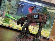 img 1 attached to Fazhongfa Resin Aquarium Decorations: Add Style And Fun To Your Fish Tank With Castle, Robot Dog And Cave Hideout Ornament - Perfect For Small And Medium Betta Fish! review by Ashley Ellis