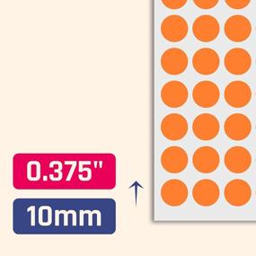 img 3 attached to 3000 Orange Round Dot Stickers With 0.375" Size - Circle Labels For Various Uses