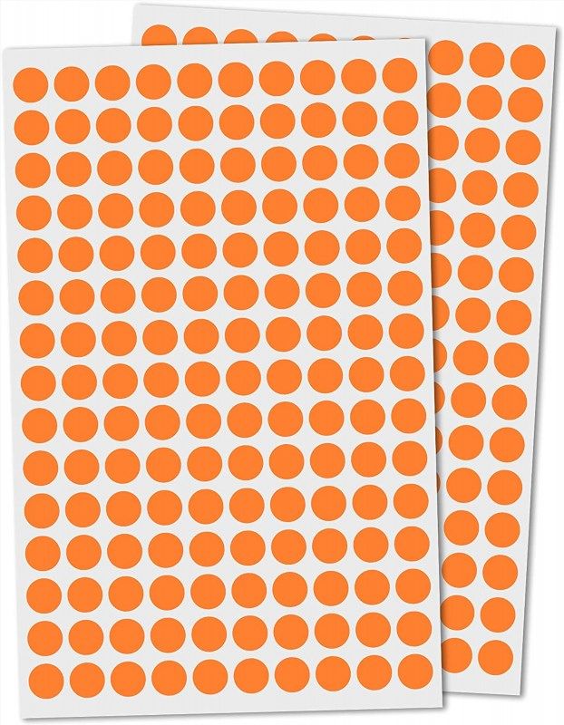 TownStix 1200 Pack, 1 Round Colored Dot Stickers Labels - 10 Assorted  Colors