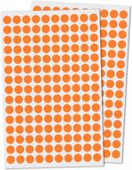 3000 orange round dot stickers with 0.375" size - circle labels for various uses логотип