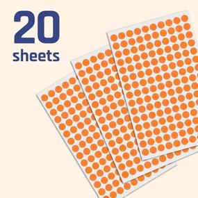 img 2 attached to 3000 Orange Round Dot Stickers With 0.375" Size - Circle Labels For Various Uses