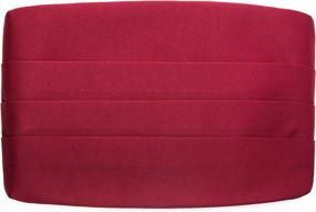 img 4 attached to Men'S 4-Pleat Poly Satin Cummerbund - Adjustable & Multiple Colors Available