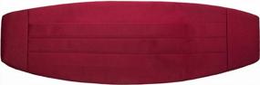 img 3 attached to Men'S 4-Pleat Poly Satin Cummerbund - Adjustable & Multiple Colors Available