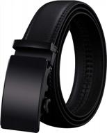 👔 haixun automatic leather slide ratchet: stylish men's belt accessories for elegance logo