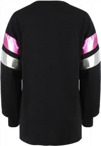 img 1 attached to Women'S Oversized Sweatshirt Crewneck With Fringe Trim: Long Sleeve Pullover Tops For A Novelty Look!