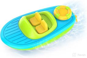 img 4 attached to KINDIARY Floating Wind-up Boat: Fun Bath Time Toy for Toddlers and Infants!