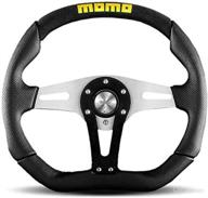 momo trek black leather steering wheel - trk35bk0b, 350mm логотип