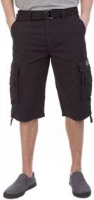 img 3 attached to Men'S Cargo Shorts With Belted Messenger Style By Unionbay - Available In Regular, Big, And Tall Sizes