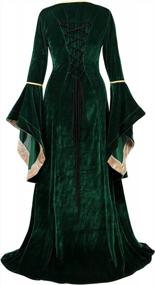 img 2 attached to Zhitunemi Medieval Costume Women'S Halloween Dress - Renaissance Gothic Gown For Midevil Faire