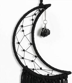 img 2 attached to Bohemian Beauty: Black Dream Catcher With Crystal Moon Stone