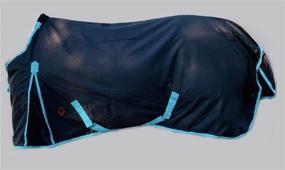 img 1 attached to Blanket Waterproof Breathable Turnout Black_With_Turquoise_Trims
