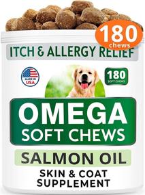 img 1 attached to 🐾 Bark&amp;Spark Omega 3 for Dogs: 180 Fish Oil Chews for Dog Shedding, Skin Allergy, Itch Relief, Hot Spots, Joint Health - Skin &amp; Coat Supplement with EPA &amp; DHA Fatty Acids - Salmon Oil