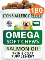 🐾 bark&amp;spark omega 3 for dogs: 180 fish oil chews for dog shedding, skin allergy, itch relief, hot spots, joint health - skin &amp; coat supplement with epa &amp; dha fatty acids - salmon oil logo