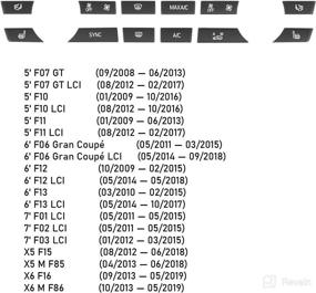 img 2 attached to 🔧 Jaronx BMW Climate Control Button Replacement Kit - 12PCS AC Buttons for Various BMW Models: 5' F07/F10/F11, 6' F06/F12/F13, 7' F01/F02/F03, X5 F15, X6 F16
