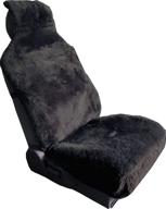 🐑 premium charcoal sheepskin wrap seat cover by aegis cover: ultimate comfort and protection for your car seats логотип