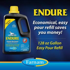 img 3 attached to Farnam Endure Sweat-Resistant Horse Fly Spray, Kills, Repels, Protects, 128 Ounces, Easy Pour Gallon Refill
