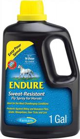 img 4 attached to Farnam Endure Sweat-Resistant Horse Fly Spray, Kills, Repels, Protects, 128 Ounces, Easy Pour Gallon Refill