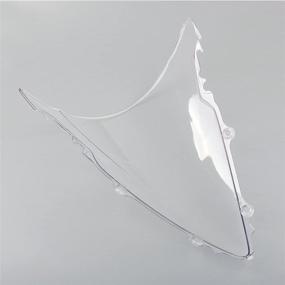 img 2 attached to Windshield Windscreen Double Bubble Front Wind Screen Shield Protective Cover For YZF R6 2003 2004 2005 And For YZF R6S 2006 2007 2008 2009(Clear)