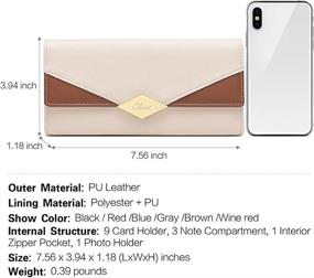 img 1 attached to Soft Leather Trifold Women'S Wallet With Multi-Card Organizer And Designer Clutch By CLUCI