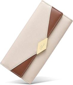 img 4 attached to Soft Leather Trifold Women'S Wallet With Multi-Card Organizer And Designer Clutch By CLUCI