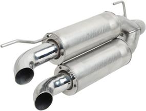 img 1 attached to Gibson Performance Exhaust 98013 Polaris UTV Dual Exhaust - T304 Stainless with USFS Approved Spark Arrestor and Muffler