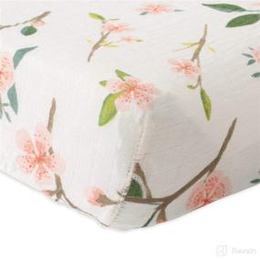 img 3 attached to 🌸 Red Rover Kid Muslin Changing Pad Cover - 100% Cotton - Machine Washable - Standard Size - Lightweight & Breathable - Unisex (Peach Blossom)