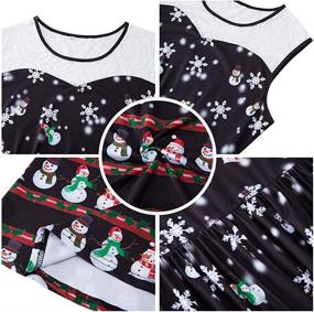 img 1 attached to 🎄 Christmas Printed Sleeveless Cocktail Costume Dress - Women's Clothing