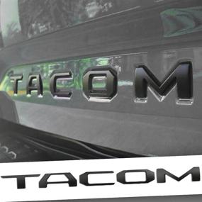 img 4 attached to Auto Safety 3D Metal Tailgate Insert Letters Compatible With Tacoma 2016-2022 Rear Emblems With Strong Adhesive - Matte Black 6Pcs