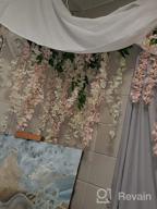 картинка 1 прикреплена к отзыву Pink Artificial Fake Wisteria Vine Rattan Hanging Garland Silk Flowers String Home Party Wedding Decor 43.2 Feet (12 Pack) от Mario Newton