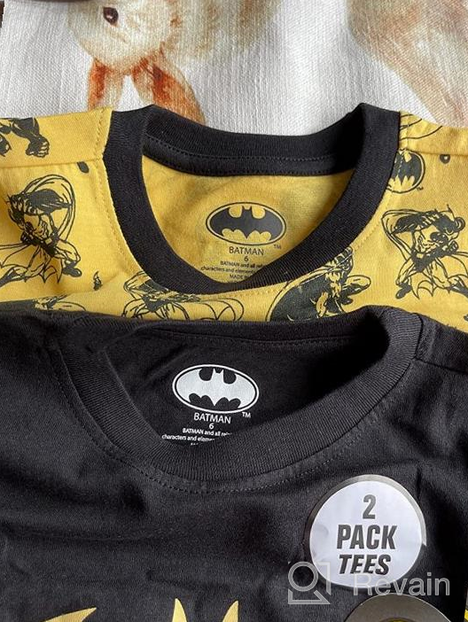 img 1 attached to 🦇 Dynamic Duo: Batman 2 Pack Boy's Superhero Short Sleeve Crewneck Tee Shirt Set review by Romas Pennington