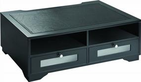 img 4 attached to Versatile And Stylish Victor Midnight Black Wood Printer Stand - Organize Your Workspace Efficiently