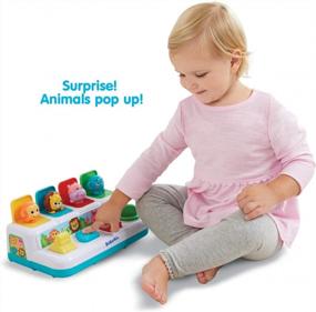 img 2 attached to Kidoozie Pop Up Activity Toy для малышей от 12 месяцев и старше - учим цвета, цифры, названия животных и звуки