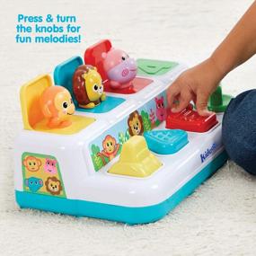 img 1 attached to Kidoozie Pop Up Activity Toy для малышей от 12 месяцев и старше - учим цвета, цифры, названия животных и звуки