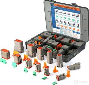 img 4 attached to 🔌 8 Sets Deutsch Connector Kit 2/3/4/6/8/12 Pin Sealed Gray Male and Female 18-14AWG Waterproof DT Electrical Wire Connectors Plug for Automotive Applications