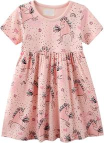 img 4 attached to 🦖 Dinosaur Cartoon Toddler Dresses - BTGIXSF Girls' Clothing Collection