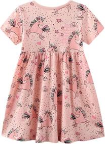 img 3 attached to 🦖 Dinosaur Cartoon Toddler Dresses - BTGIXSF Girls' Clothing Collection