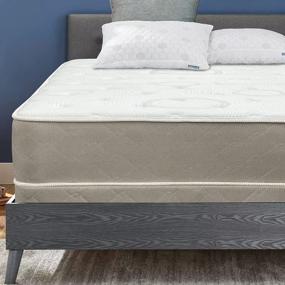 img 3 attached to Queen-Size 14-Inch Firm Double-Sided Innerspring Mattress With Tight Top And Low Profile Metal Box Spring/Foundation Set By Greaton