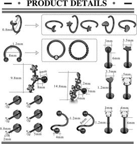 img 2 attached to Stainless Steel Drperfect Cartilage Earrings for Women - Stylish Piercing Jewelry and Body Jewelry