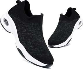 img 4 attached to Nuofado Reflective Breathable Sneakers Hypersoft Women's Shoes via Athletic